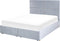 VERNOYES - Bed met opbergruimte - Lichtgrijs - 140 x 200 cm - Fluweel