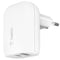 Belkin WCB007vfWH - 2-poorts USB-C wandlader 37 W - Snelladen iPhone en Samsung - Wit