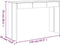 vidaXL - Wandtafel - 110x35x75 - cm - massief - teakhout