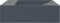 vidaXL - Wastafel - 60x38x11 - cm - mineraal - gegoten/marmer - gegoten - antraciet