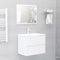 vidaXL - Wastafelkast - 60x38,5x45 - cm - bewerkt - hout - hoogglans - wit