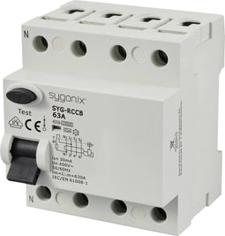 Sygonix SY-6438020 SYG-RCCB 3P+N/A63/10kA/30mA Aardlekschakelaar A 4-polig 63 A 0.03 A 400 V/AC