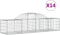 vidaXL - Schanskorven - 14 - st - gewelfd - 200x50x40/60 - cm - gegalvaniseerd - ijzer