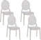 Set van 4 eetkamerstoelen MERTON Transparant