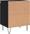 vidaXL - Nachtkastjes - 2 - st - 40x30x50 - cm - bewerkt - hout - zwart