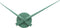Wall clock Little Big Time Mini alu jungle green