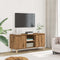 vidaXL - Tv-meubel - 102x35x50 - cm - bewerkt - hout - artisanaal - eikenkleur