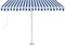 vidaXL - Luifel - vrijstaand - automatisch - 350x250 - cm - blauw - en - wit