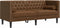 vidaXL - Tweezitsbank - Chesterfield-stijl - met - bolsters - kunstsuède - bruin