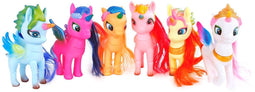 Unicorn figuur met haar en draaibaar hoofd 13cm