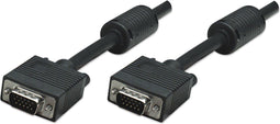 Manhattan 372183 - VGA-kabel - 15-polig - 15.00 m - Zwart