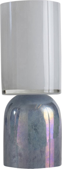 PTMD Celvan Vaas - 10 x 10 x 16 cm - Glas - Wit