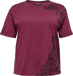 Only Gemini Loose Shirt - Sporttop - Ronde hals - Beet Red - XS
