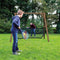 AXI 4-in-1 SportsFun in Bruin - 4-in-1 Frame voor schommel, voetbal, volleybal en tennis - Schommelframe met net voor diverse sporten - FSC hout