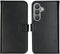 Selencia Samsung Galaxy S24 - Echt Lederen Bookcase - 3 Pashouders - Zwart