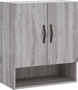 vidaXL - Wandkast - 60x31x70 - cm - bewerkt - hout - grijs - sonoma - eikenkleurig