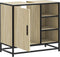 vidaXL - Wastafelkast - 65x33x60 - cm - bewerkt - hout - sonoma - eikenkleurig