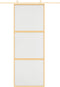 vidaXL - Schuifdeur - 76x205 - cm - mat - ESG-glas - en - aluminium - goudkleurig