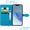 iMoshion Hoesje Geschikt voor iPhone 14 Hoesje Met Pasjeshouder - iMoshion Mandala Bookcase - Turquoise