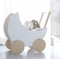 Ooh Noo Houten Poppenwagen - Wit -