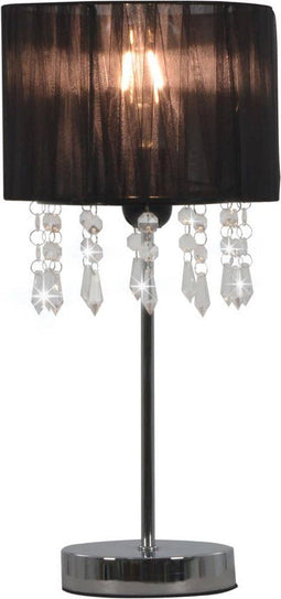 vidaXL Bureaulamp rond E27 zwart