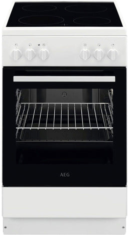 AEG CCB50090BW - Vrijstaand Elektrisch Fornuis - 60 L Oven - Glaskeramiek - Wit 50 cm