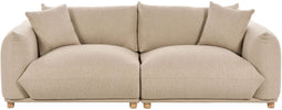 LUVOS - Driezitsbank - Lichtbeige - Polyester