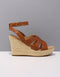 UGG Careena - Dames Sandalen met Sleehak 9,5 cm - Bruin - Maat 40