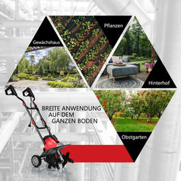Coast Elektrische Bodemfrees en Cultivator - Mini-cultivator - Rood & Zwart