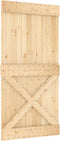 vidaXL - Schuifdeur - met - beslag - 100x210 - cm - massief - grenenhout