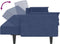 vidaXL - Slaapbank - 2-zits - met - 2 - kussens - stof - blauw