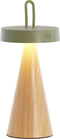 Light&living Tafellamp LED Ø13x28,5 cm ANKENTA olijf groen+hout naturel