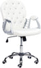PRINCESS - Bureaustoel - Wit/Kristal - Kunstleer