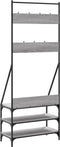 vidaXL - Kledingrek - met - schoenenrek - 72x34x184 - cm - grijs - sonoma - eikenkleur