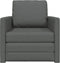 vidaXL - Vloer - Sofa - Bed - 2-in-1 - Donkergrijs - 74x77x81 - cm - Stof
