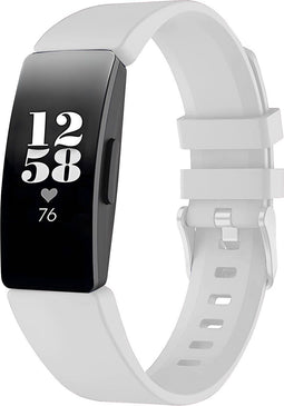 iMoshion Bandje Geschikt voor Fitbit Ace 2 - iMoshion Siliconen band gekleurde gesp - Wit