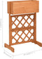 vidaXL - Latwerkplantenbak - 45x30x74 - cm - massief - vurenhout - oranje