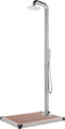 Buitendouche met bruine basis 230 cm roestvrij staal