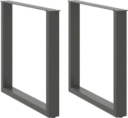 vidaXL - Eettafelpoten - 2 - st - U-vormig - 90x(72-73) - cm - staal - antraciet