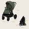 Lionelo Mika Plus Kinderwagen - All-Terrain Wielen - Lichtgewicht - Verstelbare Zitting - XXL Kap UPF 50+ - Compact Opvouwbaar - Set: Klamboe Voetenzak Regenhoes Draagriem