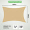 Travelhawk Schaduwdoek Rechthoek - 2 x 3 Meter - HDPE - UV-bescherming - Beige
