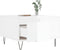 vidaXL - Salontafel - 55x55x36,5 - cm - bewerkt - hout - hoogglans - wit