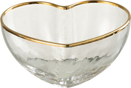 J-Line kom Hart - glas - goud/transparant