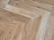 Tafel Fishbone Rond - ø140X76 - Naturel/zwart - Eiken/metaal
