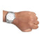 Q&Q Q638J204Y - Horloge - Analoog - Heren - Mannen - stalen band - Rond - Cijfers - Staal - Zilverkleurig - Wit