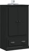 vidaXL - Hoge - kast - 60x35,5x103,5 - cm - bewerkt - hout - zwart