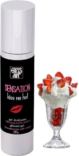 EROS-ART | Eros Sensattion Natural Lubricant Strawberries With Cream 50ml