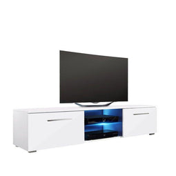 TV meubel kast Tenus - tv dressoir - met led verlichting - wit