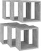 vidaXL - Wandschappen - kubus - 6 - st - 26x15x26 - cm - betongrijs