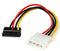 Startech.com 4-pins Molex naar linkshoekige SATA voedingskabeladapter - 15,24 cm